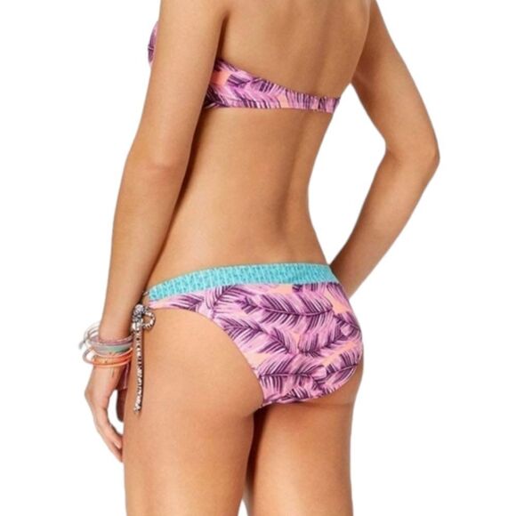 NWT HULAโHONEY Women's leaf Print PUSH-UP Bikini & Hipster Bottoms Swimsuit - Picture 11 of 13